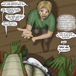 1:1 anthro argonian bethesda_softworks big_breasts blonde_hair blue_eyes blush breasts claws cleavage clothed clothing dialogue digital_media_(artwork) drunk duo english_text female female_pov finger_claws first_person_view green_body green_scales hair human human_focus lifts-her-tail maid_uniform male mammal mind_control not_furry_focus open_mouth porn_dialogue red_claws scales scalie scar solo_focus speech_bubble substance_intoxication tail tail_motion tailwag text the_elder_scrolls the_lusty_argonian_maid toe_claws uniform valsalia