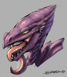 bodily_fluids male saliva saliva_string solo speed_painting tongue tongue_out hexadec metroid mythology nintendo ridley alien dragon mythological_creature mythological_scalie scalie space_dragon_(metroid) hi_res