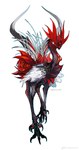 ambiguous_gender claws feathers feral long_legs long_neck scutes solo weibo_logo white_body white_feathers nightcrow mythology weibo avian bird dragon hybrid mythological_creature mythological_scalie oscine paradisaeid passerine scalie 2022 absurd_res artist_name dated hi_res