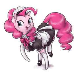 alternative_fashion black_clothing black_dress blue_eyes blush clothed clothed_feral clothing dress female feral footwear fur goth gothic_lolita hair j-fashion legwear lolita_(fashion) maid_headdress maid_uniform open_mouth open_smile pink_body pink_fur pink_hair pink_tail shoes simple_background smile solo stockings tail uniform white_background king-kakapo friendship_is_magic hasbro my_little_pony pinkie_pie_(mlp) equid equine horse mammal pony 2015
