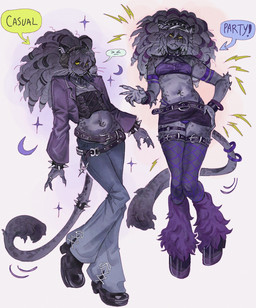 5_fingers :< >_< accessory afro alternative_fashion anthro arm_tuft armband bangs bare_shoulders belt belt_accessory bent_legs big_hair black_boots black_bracelet black_choker black_clothing black_corset black_ear_tips black_footwear black_hat black_headphones black_headwear black_jewelry black_necklace black_spots body_hair boots bottomwear bra bracelet breasts bulge choker claws cleavage clothed clothing collar countershade_legs countershade_torso countershading cross denim denim_bottomwear denim_clothing digit_ring dipstick_ears dreadlock_cuffs dreadlocks ear_markings ear_piercing elbow_tuft electronics emanata eyelashes eyes_closed facial_piercing finger_claws finger_ring fingers fishnet_clothing fishnet_legwear fishnet_thigh_highs fluffy_clothing footwear freckled_face freckles front_view fur furgonomics glare grey_body grey_fur grey_hair gynomorph gynomorph_anthro hair hair_accessory halter_top hand_on_hip happy_trail hat headgear headphones headwear helix_piercing hip_piercing intersex intersex_anthro jacket jeans jewelry leather leather_hat leather_headgear leather_headwear leg_belt leg_warmers legband legwear leopard_spots lip_piercing long_hair long_legs long_sleeves long_tail loose_belt makeup markings mascara midriff miniskirt motion_lines multicolored_ears multiple_belts multiple_outfits navel navel_piercing navel_ring necklace nose_piercing nostril_piercing open_clothing open_jacket open_topwear pants piercing platform_footwear platform_shoes pupils purple_armband purple_belt purple_bra purple_bracelet purple_clothing purple_jacket purple_leg_warmers purple_legwear purple_tailband purple_thigh_highs purple_thong purple_topwear purple_underwear raver red_pupils ribs ring_piercing shirtless shoes short_snout skinny skinny_anthro skinny_gynomorph skirt small_breasts solo sparkles spiked_bracelet spiked_collar spiked_hat spiked_tailband spikes spots standing star_jewelry star_necklace tail tail_accessory tail_tuft tailband tall text thigh_highs thong three-quarter_view topwear translucent_thigh_highs tuft underwear whiskers yellow_sclera wolfertinger luna_(wolfertinger) felid leopard mammal pantherine 2025 english_text full-length_portrait hi_res portrait shaded soft_shading trans_(lore) trans_woman_(lore)