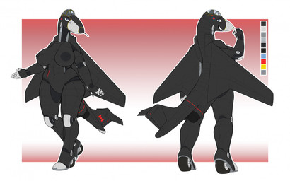 aircraft airplane anthro areola back_wings big_areola big_breasts big_nipples black_body blue_eyes breasts cockpit color_swatch curvy_figure female fin front_view gradient_background jet jet_engine machine metallic_body navel nipples not_furry nude nude_anthro nude_female rear_view simple_background solo tail tail_fin thick_thighs vehicle voluptuous wheel wheel_feet wide_hips wings ndragon3 aeromorph living_aircraft living_machine living_vehicle digital_media_(artwork) hi_res model_sheet multiple_images