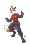 anthro brown_eyes clothed clothing dipstick_tail fully_clothed male markings phaser solo tail tail_markings tricorder uniform weapon mitchdlg star_trek star_trek_the_original_series canid canine fox mammal 2009