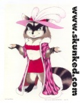 3_toes anthro barefoot biped claws clothed clothing feet female gesture hat headgear headwear james_m_hardiman looking_at_viewer loose_feather mammal melody_(btt) procyonid raccoon shrug simple_background skimpy solo standing tail toes white_background