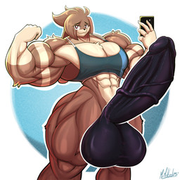 abs anthro balls big_balls big_muscles big_penis bottomless bottomless_anthro bottomless_male brown_body brown_fur cellphone clothed clothing electronics eyebrows fingers flexing flexing_bicep fur genitals holding_cellphone holding_object holding_phone holding_smartphone huge_balls huge_muscles huge_penis humanoid_genitalia humanoid_penis hyper hyper_genitalia hyper_penis looking_at_viewer male male_anthro muscular muscular_anthro muscular_male penis phone purple_balls purple_penis smartphone solo topwear vein veiny_penis mrmelted ike_(eikasianspire) lagomorph leporid mammal rabbit 1:1 2025 absurd_res hi_res
