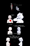 abs alternate_universe angel_derear anthro asriel_dreemurr black_background bodily_fluids boss_monster_(undertale) bovid bow_ribbon breasts caprine clothing comic crossgender crying duo english_text fading female flaccid footwear footwear_only frisk_(undertale) frisky_(under(her)tail) genitals goat hi_res horn human male mammal mostly_nude muscular muscular_male nude penis pubes shoes shoes_only simple_background soul_(undertale) standing tears text thewill under(her)tail undertale undertale_(series)