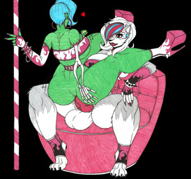 <3 anthro balls big_breasts big_butt blue_hair bottomless breasts butt canine d-idara dickgirl dog erection female hair huge_breasts intersex multi-colored_hair orc penetration penis purgy sex side_boob smile vein
Rating: Explicit
Score: 4
User: Robinebra
Date: August 03, 2013