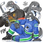 anthro blush clothed clothed_anthro clothed_male clothing gloves handwear hockey_jersey hockey_stick ice_skates male pleading_eyes sitting solo conditional_dnp sonokido nhl vancouver_canucks fin_(vancouver_canucks) cetacean dolphin mammal marine oceanic_dolphin orca toothed_whale whale 1:1 absurd_res hi_res