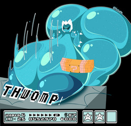 angry areola big_breasts big_butt big_nipples blue_body breasts butt crush curvy_figure female frown huge_breasts huge_butt huge_nipples huge_thighs hyper hyper_breasts hyper_butt motion_lines nipples nude nude_female puffy_areola puffy_nipples slam slamming solo spikes spikes_(anatomy) spikes_on_shoulder thick_thighs voluptuous voluptuous_female voctopie mario_bros nintendo super_mario_bros._3 humanoid thwomp 2026 absurd_res digital_media_(artwork) hi_res watermark