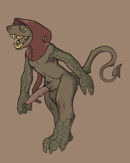 animal_genitalia anthro balls claws clothing erection eyewear genitals glasses hat headgear headwear iridescent_penis looking_at_viewer male manuscript_monster medial_ring open_mouth penis pointed_tail sheath simple_background solo standing teeth tongue unusual_anatomy unusual_genitalia unusual_penis xenopera monster 4:5 hi_res