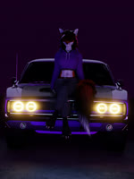 anthro belly bottomwear breasts car clothed clothing crop_top denim denim_bottomwear denim_clothing eyewear female fur hair jeans looking_at_viewer midriff navel pants shirt simple_background sitting smile solo sunglasses tail topwear vehicle rosecreates dodge_(brand) dodge_charger rosa_bursyoji canid canine fox mammal 3:4 3d_(artwork) animated blender_(artwork) digital_media_(artwork) hi_res no_sound short_playtime webm