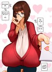 anthro big_breasts biped breasts clothed clothing envelope eyewear female glasses heart_symbol holidays huge_breasts hyper hyper_breasts looking_at_viewer sagging_breasts simple_background solo speech_bubble stuttering text valentine's_day_card crackiepipe valentine's_day clarita_(crackiepipe) canid canine canis domestic_dog greyhound hunting_dog mammal sighthound 2024 english_text