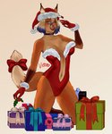 anthro blonde_hair christmas_clothing christmas_headwear christmas_present clothed clothing collar female fur gift green_eyes hair happy hat headgear headwear holidays jewelry necklace orange_body orange_fur pose santa_hat sex_pet sex_slave skimpy slave smile smiling_at_viewer solo submissive submissive_female theartofvero christmas elise_(greyhunter) canid canine fox mammal hi_res pinup