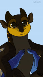 age_difference ambiguous_gender close-up duo eye_contact holding_another horn looking_at_another male size_difference tail tongue tongue_out wings young kitradragonfox mythology wings_of_fire bumblebee_(wof) swordtail_(wof) dragon mythological_creature mythological_scalie scalie 9:16 animated english_audio hi_res short_playtime sound webm