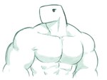 anthro looking_away male muscular muscular_anthro muscular_arms muscular_male shirtless shirtless_male simple_background simple_eyes solo dynogreeno largo_(dynogreeno) dinosaur prehistoric_species reptile scalie hi_res