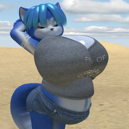 anthro belly big_belly big_breasts blue_body blue_fur blue_hair breasts clothed clothing female fur hair huge_belly huge_breasts hyper hyper_breasts outside simple_background solo tail white_body white_fur themeshow101 charleyfox_(modeler) nintendo star_fox krystal_(charleyfox) krystal_(star_fox) canid canine fox mammal 1:1 3d_(artwork) absurd_res digital_media_(artwork) hi_res