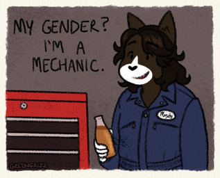 anthro black_hair candy chocolate chocolate_milk dessert flavored_milk food hair male mechanic milk solo toolbox greengrizz menachem_mendel_(menchy)_rappaport domestic_cat felid feline felis mammal tuxedo_cat hi_res