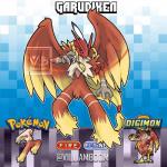 ambiguous_gender beak blue_background claws clothing feathers fusion handwear red_body red_feathers simple_background solo wings yellow_body yellow_feathers villiamboom1 bandai_namco digimon nintendo pokemon avian bird blaziken digimon_(species) garudamon generation_3_pokemon pokemon_(species) 1:1 2019 crossover hi_res