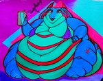 almost_immobile anthro belly big_belly big_breasts breasts breath cybernetics double_chin fat_rolls female flabby_arms flabby_legs machine morbidly_obese morbidly_obese_anthro morbidly_obese_female obese obese_anthro obese_female overweight overweight_anthro overweight_female panting sagging_breasts solo thick_thighs thight_clothing wide_hips rainymoon9 arya_(rainymoon9) cobra cyborg mammal reptile scalie snake absurd_res hi_res traditional_media_(artwork)