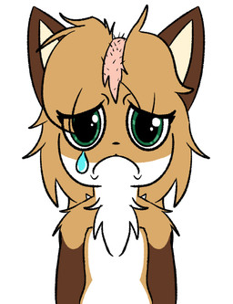 anthro arm_tuft bald_spots big_ears big_eyes biped black_nose blonde_hair bodily_fluids brown_ears crying eye_through_hair eyebrows eyelashes eyelashes_through_hair female fluffy fluffy_chest frown fur gloves_(marking) green_eyes hair head_tuft looking_at_viewer markings multicolored_body multicolored_fur pale_skin shaved_head shitpost shoulder_tuft simple_background small_nose solo teardrop tears translucent translucent_hair tuft two_tone_body two_tone_fur upset white_background white_body white_fur white_inner_ear white_sclera yellow_body yellow_fur conditional_dnp wingsprite nickelodeon spongebob_squarepants averi_(fiddleafox) canid canine fox mammal red_fox true_fox 2025 digital_drawing_(artwork) digital_media_(artwork) meme portrait