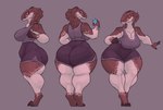 anthro athletic_wear big_breasts big_butt bottle bottomwear breasts butt clothed clothing container female gym_bottomwear looking_at_viewer shirt solo tank_top thick_thighs topwear water_bottle wide_hips thecoatl034 scalie hi_res