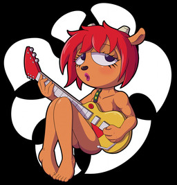 5_fingers 5_toes anthro barefoot bedroom_eyes big_breasts black_background blush breasts butt convenient_censorship electric_guitar eyelashes feet female fingers fur guitar hair half-closed_eyes holding_guitar holding_musical_instrument holding_object horn humanoid_feet lipstick looking_at_viewer makeup musical_instrument narrowed_eyes nude open_mouth orange_body plantigrade plucked_string_instrument pose purple_eyes red_hair seductive shadow simple_background sitting solo string_instrument toes white_background thejestermime parappa_the_rapper sony_corporation sony_interactive_entertainment um_jammer_lammy lammy_lamb bovid caprine mammal sheep 2021 hi_res pinup