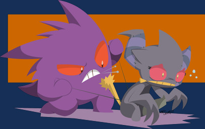 ambiguous_gender body_zipper duo eyelashes kneeling orange_background pain red_eyes red_sclera sewing simple_background sitting zipper zipper_mouth potoobrigham nintendo pokemon banette generation_1_pokemon generation_3_pokemon gengar ghost humanoid pokemon_(species) spirit 2012 alpha_channel digital_media_(artwork) hi_res lineless signature