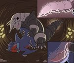 absurd_res aggron anal anal_penetration anus bodily_fluids cave close-up cum cum_drip cum_in_ass cum_inside cum_on_penis dominant dominant_male dragon dripping duo ejaculation feral feralcatalyst fungus gabite generation_3_pokemon generation_4_pokemon genital_fluids genitals glowing glowing_fungus glowing_mushroom hi_res male male/male male_dominating_male male_penetrated male_penetrating male_penetrating_male mushroom mythological_creature mythological_scalie mythology nintendo pained_look penetration penis pinned pinned_to_ground pokemon pokemon_(species) pokemon_mystery_dungeon precum questionable_consent saliva saliva_string scalie sex spike_chunsoft submissive submissive_male tail tail_grab watery_eyes xray_view
