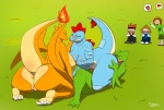 :d <3 anthro anthrofied anus areola big_breasts big_butt blush breasts butt charizard claws cunnilingus erect_nipples eyes_closed female feraligatr fire group group_sex hat human kneeling lesbian male mammal navel nintendo nipple_pinch nipples nude oral oral_sex outside pokémon pokémon_trainer pokémorph pussy raised_tail saliva saliva_string sceptile sex slypon threesome toe_claws vaginal video_games wide_hips
Rating: Explicit
Score: 30
User: MilitaryDragon
Date: August 21, 2013