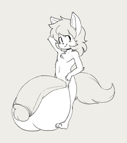anthro balls big_balls big_penis biped blush cheek_tuft chest_tuft facial_tuft foreskin genitals grey_background hair half-erect huge_balls huge_penis humanoid_genitalia humanoid_penis hyper hyper_balls hyper_genitalia hyper_penis long_penis looking_at_viewer male male_anthro nude penis retracted_foreskin shota simple_background small_but_hung smile solo thick_penis tuft young young_anthro young_male angstrom canid canine mammal 2019 character_request digital_media_(artwork) hi_res