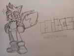 2_tails anthro boots cartoon_nudity cheek_tuft chest_tuft clothed clothing eyewear eyewear_on_head facial_tuft footwear gloves goggles goggles_on_head hair handwear male multi_tail pantsless shirtless shoes simple_background solo sparkles spiky_hair tail tuft bunstar_(artist) sega sonic_the_hedgehog_(series) miles_prower canid canine fox mammal 2023 character_name hi_res monochrome shaded shaded_line_art traditional_media_(artwork)