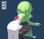 3_fingers breasts butt crouching female fingers green_hair hair solo white_body white_skin drunk_oak goddess_of_victory:_nikke nintendo pokemon gardevoir generation_3_pokemon humanoid pokemon_(species) 2023