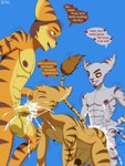 age_difference anal anal_penetration anthro balls blue_eyes blush bodily_fluids brown_stripes cum cum_in_ass cum_in_mouth cum_inside cum_while_penetrated cumshot dialogue ejaculating_while_penetrating ejaculation erection fellatio fur genital_fluids genitals green_eyes group group_sex hair humanoid_genitalia humanoid_penis male male/male male_penetrated male_penetrating male_penetrating_male motion_lines nipples nude older_male older_penetrated onomatopoeia open_mouth oral oral_penetration orange_body penetration penile penile_penetration penis penis_in_ass penis_in_mouth red_stripes sex simple_background smile son_penetrating_father sound_effects speech_bubble stripes tail text threesome trio white_body younger_male dustin_c ratchet_and_clank sony_corporation sony_interactive_entertainment alister_azimuth kaden_(ratchet_and_clank) ratchet_(ratchet_and_clank) lombax mammal 3:4 absurd_res digital_media_(artwork) english_text hi_res father_(lore) father_and_child_(lore) father_and_son_(lore) incest_(lore) parent_(lore) parent_and_child_(lore) parent_and_son_(lore) son_(lore)