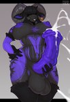 accessory amethyst_(gem) animal_genitalia animal_penis anthro areola balls belly big_balls big_breasts big_horn big_penis black_body black_fur black_hair bodily_fluids body_tattoo breasts casual_ejaculation cum cumshot ejaculation equine_genitalia equine_penis fluffy fluffy_ears fluffy_tail fluffy_thighs fur furgonomics gem genital_fluids genitals gradient_background gynomorph hair hair_over_eyes hand_on_hip hand_on_own_hip heart_symbol hidden_eyes holding_own_penis holding_penis horn horn_accessory horn_jewelry horn_ring huge_penis hyper hyper_genitalia hyper_penis intersex jewelry looking_at_viewer looking_down markings medial_ring navel nipples penis purple_areola purple_nipples purple_penis ring_(jewelry) simple_background smile solo tail tattoo throbbing throbbing_penis vulpevex asenath_(cavistrau) bovid caprine goat mammal absurd_res hi_res