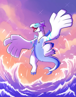 back_spikes blue_chest claws cloud evening featherus feral fluffy happy jewelry male mature_male multicolored_body necklace open_mouth otherkin sky smile solo spikes spikes_(anatomy) splash star striped_arms striped_neck summer tail teeth toe_claws tongue water wave wings coille conditional_dnp mythology nintendo pokemon avian generation_2_pokemon legendary_pokemon lugia mythological_avian mythological_creature pokemon_(species) absurd_res hi_res