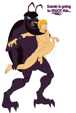 anal anal_penetration anthro balls big_balls big_bulge big_penis bulge captured devious_grin dominant dominant_anthro duo forced foreskin genitals grin holding_arms holding_both_legs holding_up holding_up_partner huge_bulge huge_penis hyper hyper_bulge hyper_genitalia hyper_penis hyper_sex interspecies male male/male paws penetration penis rape revenge revenge_sex sex sexual_assault smile spread_legs spreading suspended_sex suspension text conditional_dnp samagthrav2 rick_(the_mummy) scarab_(the_mummy) arthropod beetle human insect mammal scarabaeid absurd_res english_text hi_res