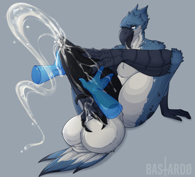 anthro balls balls_on_tail barefoot beak big_balls big_penis bodily_fluids cum cumshot duo ejaculation erection feathers feet fingers floating_hands foot_fetish foot_play footjob genital_fluids genitals huge_balls huge_penis hyper hyper_balls hyper_genitalia hyper_penis male masturbation nude open_mouth paws penile penis sex simple_background smile tail tapering_penis toes tongue bastardo avian bird absurd_res digital_media_(artwork) hi_res