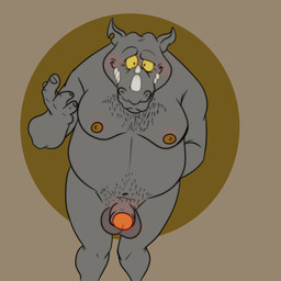 anthro balls genitals horn humanoid_genitalia humanoid_penis male nipples notched_ear penis smile solo joesanchez teenage_mutant_ninja_turtles rocksteady mammal rhinoceros 1:1 absurd_res hi_res