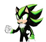 alternate_color anthro black_body black_fur clothing fist fur gloves green_body green_eyes green_fur green_tongue handwear male simple_background solo tongue white_background crunchchute monster_energy sega sonic_the_hedgehog_(series) shadow_the_hedgehog eulipotyphlan hedgehog mammal 2020 digital_drawing_(artwork) digital_media_(artwork)