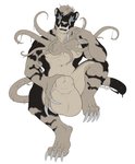 animal_genitalia anthro balls big_balls big_sheath bodily_fluids caffeine fully_sheathed genitals huge_balls huge_sheath hyper hyper_balls hyper_genitalia hyper_sheath male muscular muscular_anthro muscular_male nude sheath simple_background smile solo teeth kenjiii caffeine_(kofichee) cheetah felid feline mammal symbiote absurd_res hi_res