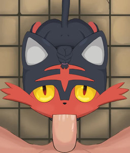 ambiguous_gender ambiguous_on_human ambiguous_penetrated balls bestiality black_body black_fur black_nose bodily_fluids duo erection fellatio feral feral_focus feral_penetrated first_person_view fur genitals human_on_feral human_penetrating human_penetrating_feral human_pov humanoid_genitalia humanoid_penis interspecies looking_at_viewer male male/ambiguous male_on_feral male_penetrating male_penetrating_ambiguous male_pov oral oral_penetration penetrating_pov penetration penile penis pokephilia red_body red_fur saliva saliva_on_penis sex short_ears snout solo_focus tail thin_tail yellow_eyes everstone_(artist) nintendo pokemon felid feline generation_7_pokemon human litten mammal pokemon_(species) 2d_animation animated loop motion_tweening no_sound short_playtime video