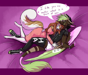 anthro clean_diaper clothed clothing dialogue diaper duo eyewear female fully_clothed glasses male male/female shirt tail text topwear wearing_diaper danji-isthmus mythology twixxel_minty angel_dragon dragon felid mammal mythological_creature mythological_scalie scalie species_request character_request digital_drawing_(artwork) digital_media_(artwork) english_text