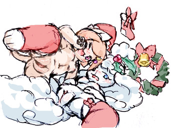 anthro blush breasts christmas_clothing christmas_decorations christmas_headwear clothing duo female female/female genitals hat headgear headwear holidays legwear looking_at_viewer lying mostly_nude on_back on_side open_mouth presenting presenting_vulva santa_hat spread_legs spreading stockings vulva arisel_uwu 90_percent_studios christmas purrfect_apawcalypse brownie_pembroke holly_melita canid canine canis domestic_dog herding_dog maltese mammal pastoral_dog toy_dog welsh_corgi 2024 4:3 hi_res