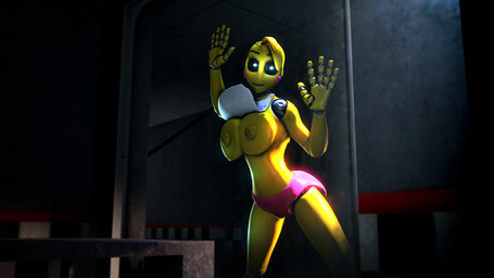 against_surface anthro areola beakless big_breasts black_sclera breasts clothing dark erect_nipples female lips long_legs long_torso looking_at_viewer machine nipples non-mammal_breasts non-mammal_nipples on_glass panties small_head small_waist solo thick_lips underwear uwotinfokm8 disembowell_(modeler) five_nights_at_freddy's five_nights_at_freddy's_2 scottgames toy_chica_(fnaf) animatronic avian bird chicken galliform phasianid robot 16:9 2015 3d_(artwork) digital_media_(artwork) source_filmmaker_(artwork) widescreen