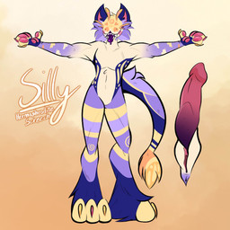 anthro anus genitals intersex intersex/male male maleherm penis screech solo thick_penis vulva cepheidbaby silly_(cepheidbaby) humanoid absurd_res hi_res model_sheet