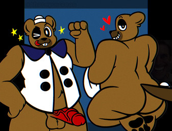anthro balls beaver_tail black_pawpads brown_body brown_fur buckteeth clothing erection fist fur genitals glans hat headgear headwear heart_symbol hearts_around_head holding_clothing holding_object kneeling looking_at_viewer looking_back male male_focus nude one_eye_closed pawpads penis penis_poking_out pose posing_for_the_viewer red_penis sailor_cap sailor_uniform slightly_chubby slightly_chubby_anthro slightly_chubby_male smile smirk stars_around_head teeth teeth_showing tongue tongue_out vein veiny_penis wink winking_at_viewer sohornyraccoon broadside_beach shipwrecked_64 bucky_beaver beaver mammal rodent alternate_version_at_source digital_drawing_(artwork) digital_media_(artwork) hi_res watermark