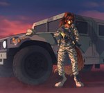 anthro armor army army_helmet army_uniform beak body_armor boots clothed clothing combat_boots combat_gear feathers female footwear fur gun headgear helmet m4a1 military military_uniform ranged_weapon rifle shoes smile soldier solo tail uniform warrior weapon tres-art humvee jpogunnr avian bird hi_res