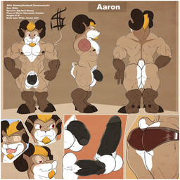 abs angry anthro backsack balls beard biceps big_muscles big_penis biped black_nipples black_penis blonde_hair blush bovid_horn briefs brown_background brown_body brown_fur butt caprine_horn close-up clothed clothing cloven_hooves dewclaw_hooves drunk erection eyes_closed facial_hair flaccid foreskin frown fur fur_markings genitals gloves_(marking) goatee grin hair half-erect happy hooves horn humanoid_genitalia humanoid_penis leg_markings looking_at_viewer male markings multicolored_body multicolored_fur multiple_angles multiple_poses muscular muscular_anthro muscular_male nipples nude open_mouth orange_background partially_retracted_foreskin pecs penis pose pubes ram_horn red_eyes retracted_foreskin short_hair side_view simple_background smile socks_(marking) solo standing substance_intoxication tan_body tan_fur teeth text thick_penis tongue topless turnaround underwear unguligrade vein veiny_penis white_balls white_body white_fur aaron_(artist) rammy_aaron bighorn_sheep bovid caprine mammal sheep 1:1 2012 character_name digital_media_(artwork) english_text hi_res model_sheet