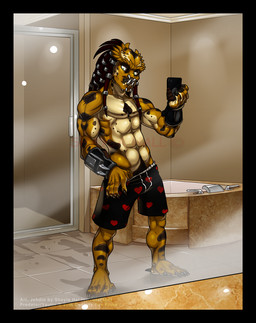 <3 alien bathroom claws male mandibles muscles phone predator predator_(franchise) rotangel selfie solo teasing toe_claws topless yautja
Rating: Questionable
Score: 2
User: firefox92
Date: January 05, 2014
