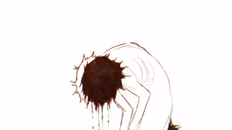 ambiguous_gender blood blood_from_mouth blood_in_mouth bodily_fluids gore hair leaning ribs short_hair simple_background skinny skinny_ambiguous solo tail vomiting vomiting_blood white_background white_body jejejunum ember_(jejejunum) humanoid spirit tailed_humanoid 16:9 2025 animated animated_gif digital_media_(artwork) frame_by_frame half-length_portrait loop portrait short_playtime widescreen